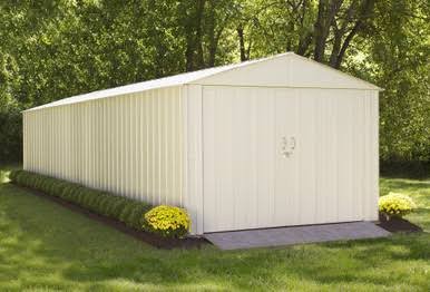 Commander 10 x 30 ft. Steel Storage Building Eggshell