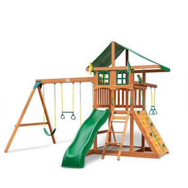 Gorilla Playsets Outing w/ Trapeze Bar Swing Set