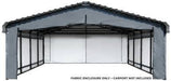 Arrow Enclosure Kit ONLY for Arrow Carport, 20 ft. x 20 ft. Gray