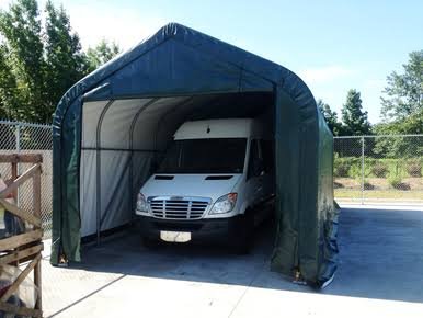 ShelterCoat 15 x 28 ft. Garage Peak Green STD