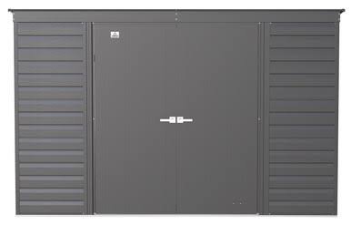 Arrow Select Steel Storage Shed, 10x4, Charcoal