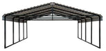 Arrow Powder Coated Steel Carport 20 ft. x 20 ft. - Charcoal