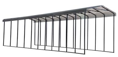 Arrow Carport, 14x51x14, Charcoal