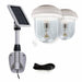 Gama Sonic Light My Shed IV – Solar Powered Shed Light with Double Lamp Heads – GS-16B2