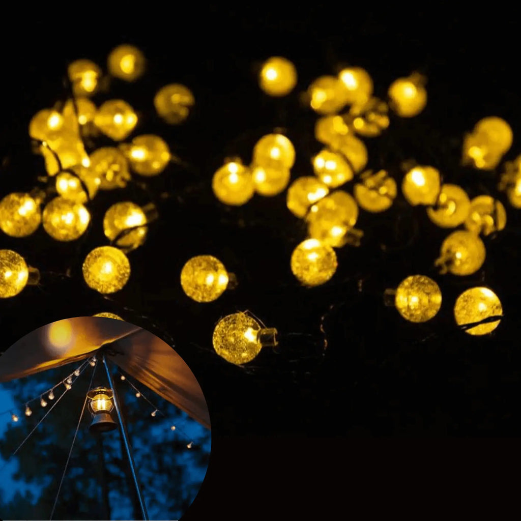 Guirlande LED solaire USB pour tente de toit, lumière ambiante chaleureuse pour camping, 5/7/10M étanche