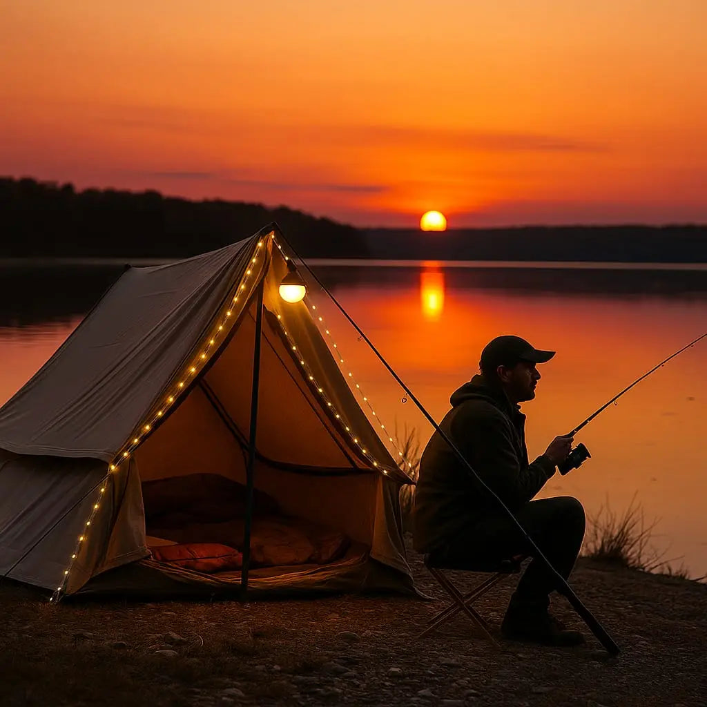 Guirlande Lumineuse portable et escamotable - manivelle