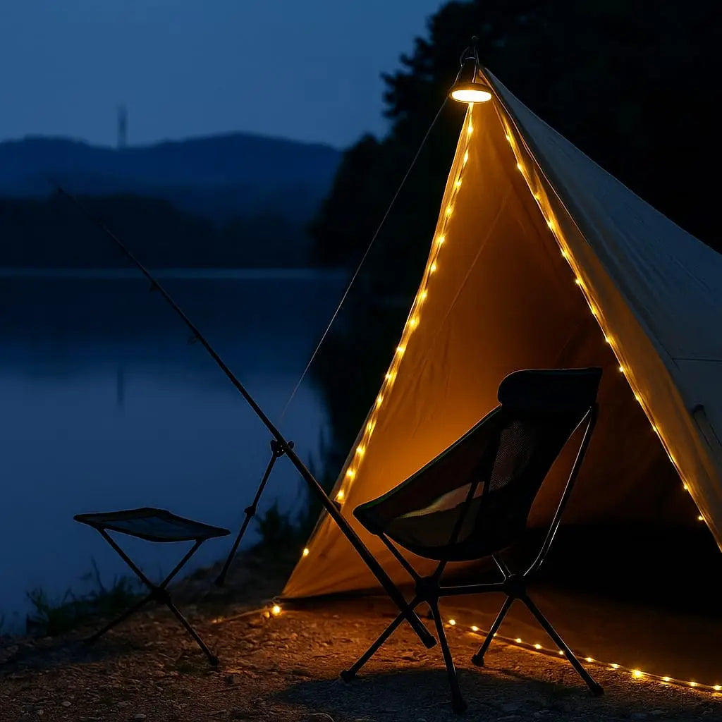 Guirlande Lumineuse portable et escamotable - manivelle