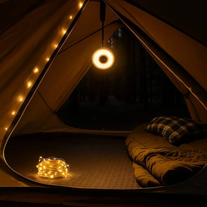 Guirlande Lumineuse portable et escamotable - manivelle woodyscamp