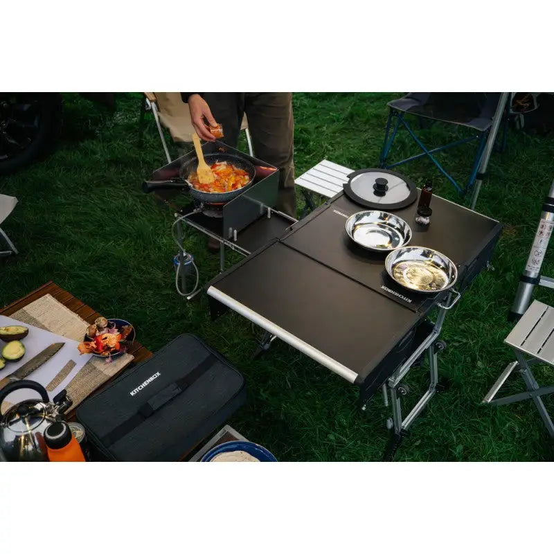 Kitchen Box TentBox–Cuisine de Camp Complète | Camping Vanlife Tente de Toit TentBox