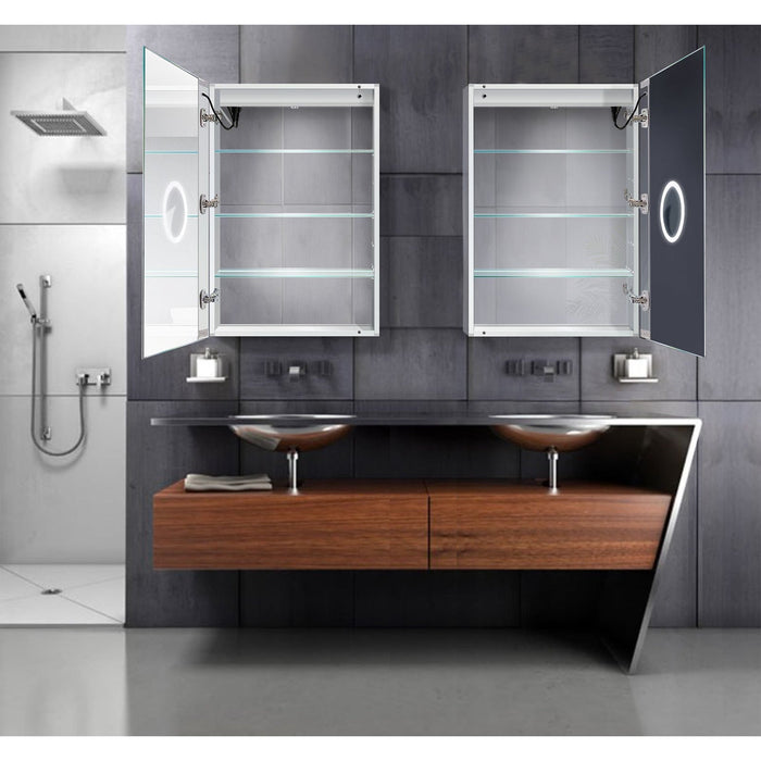 Krugg Svange 2436R  24" X 36" LED Medicine Cabinet with Dimmer & Defogger RIGHT HINGE SVANGE2436R