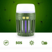 Lampe anti-moustiques compacte et multifonctionnelle avec un design vert, offrant une protection contre les moustiques et un éclairage pour le camping.