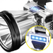 Lampe frontale haute puissance, ultra lumineuse pour le camping sauvage et l'outdoor, avec indicateur LED et structure robuste.