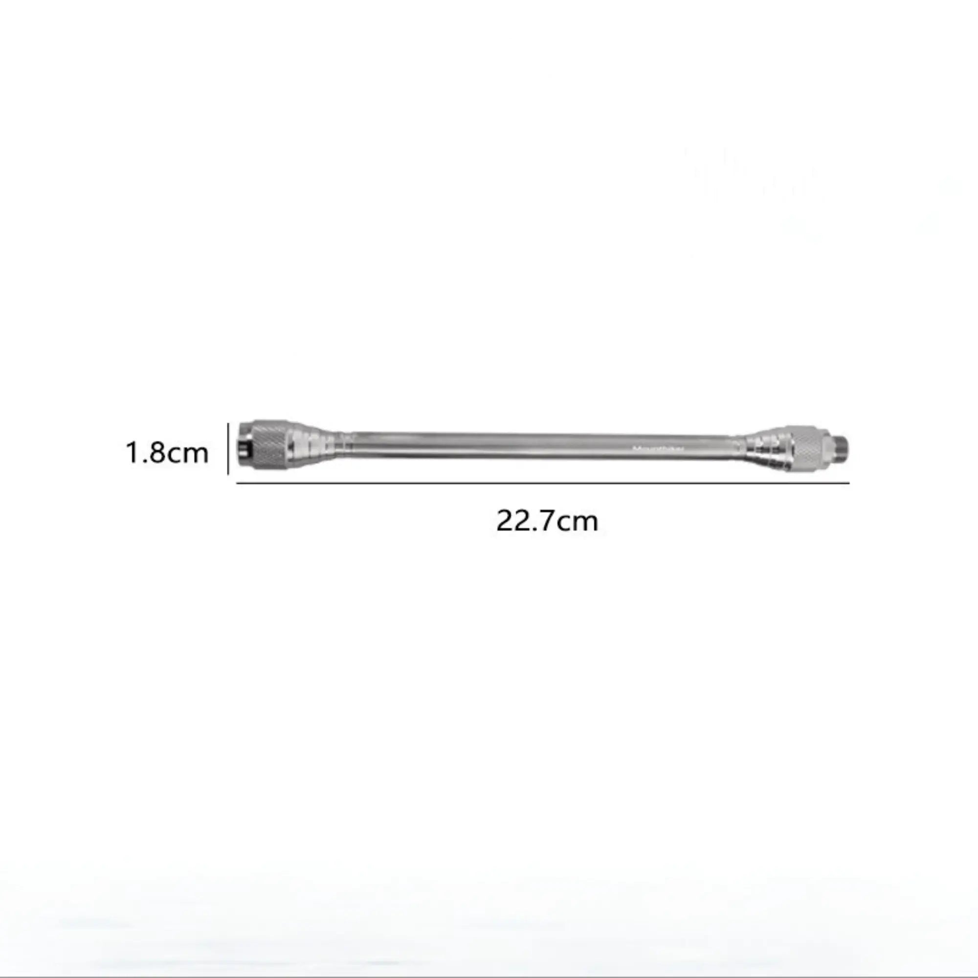 Metallic extension rod with dimensions 22.7cm length and 1.8cm width shown on a white background.