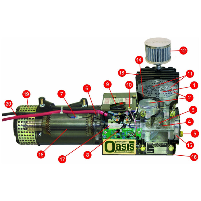 Heavy Duty Air Compressor | 200 psi | 12V | Oasis XDM3000-12