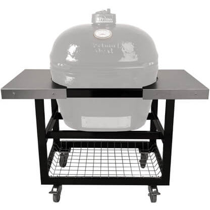 Primo Steel Cart With Stainless Steel Side Tables For Oval XL / Oval Large - PG00370