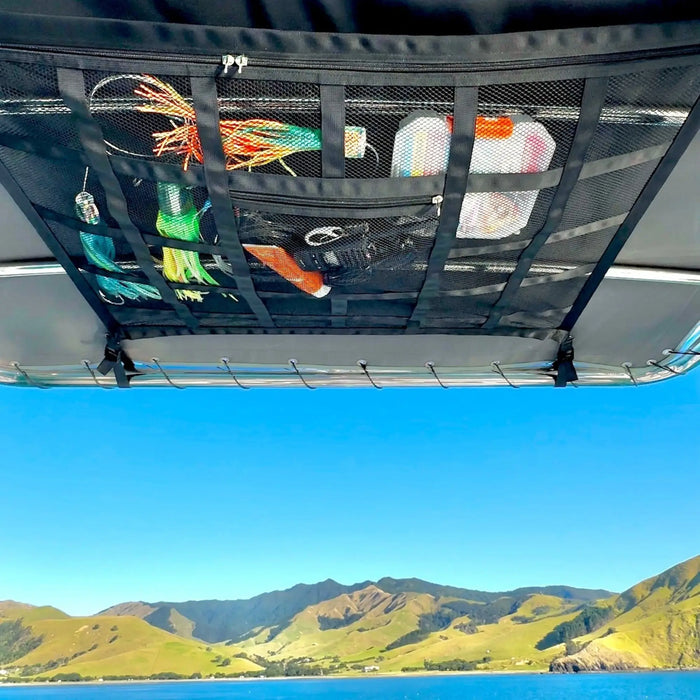 Filet de rangement pour toit de voiture - Pour plafond de voiture & bateau - Woody’s Camp