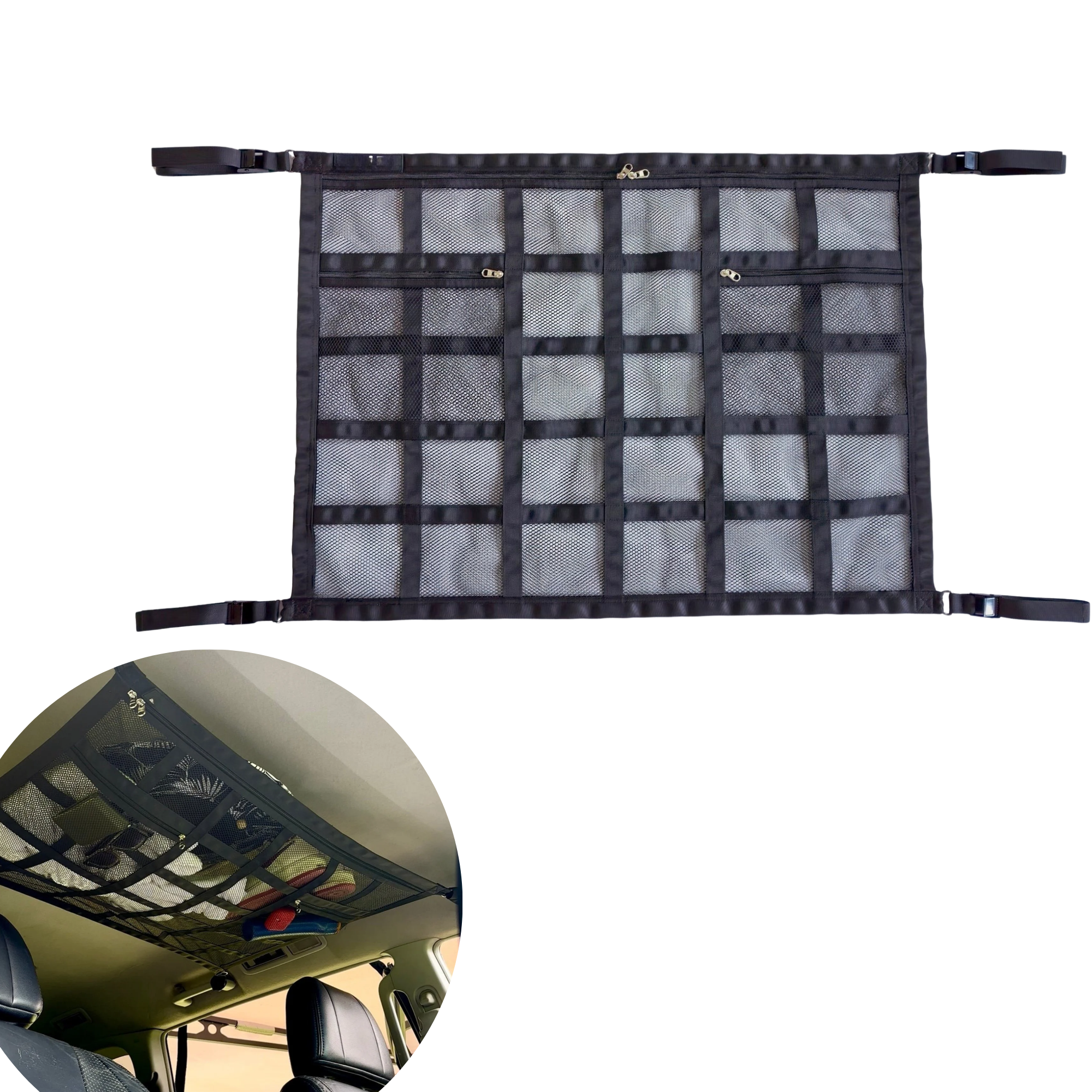 Car Roof Storage Bag - Car Ceiling Storage Net. 