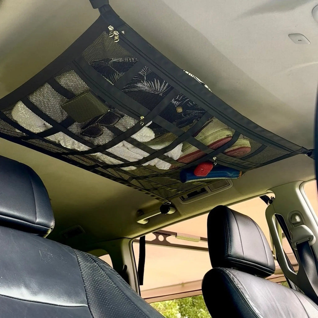 Filet de rangement plafond voiture - accès rapide aux affaires