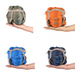 Des sacs de couchage ultralégers compacts en vert, orange, bleu et marine, présentés à la main, idéaux pour le camping et la randonnée.