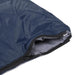 Sac de couchage ultraléger avec zip, navy 190x75cm, offrant chaleur et confort pour des aventures de camping et de randonnée.