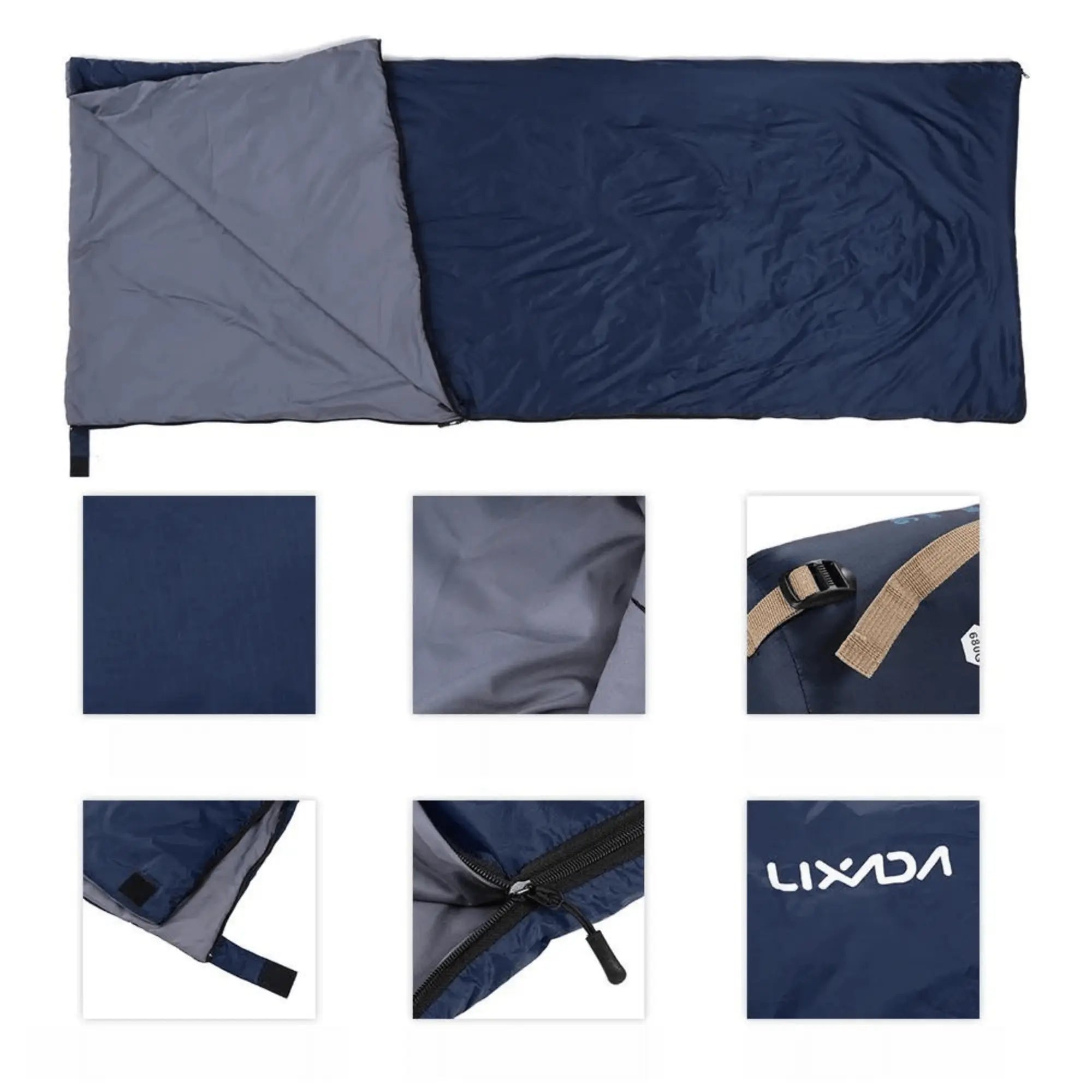 Ultralight outdoor sleeping bag, 190x75cm, features natural down filling for warmth and comfort, ideal for hiking and camping.