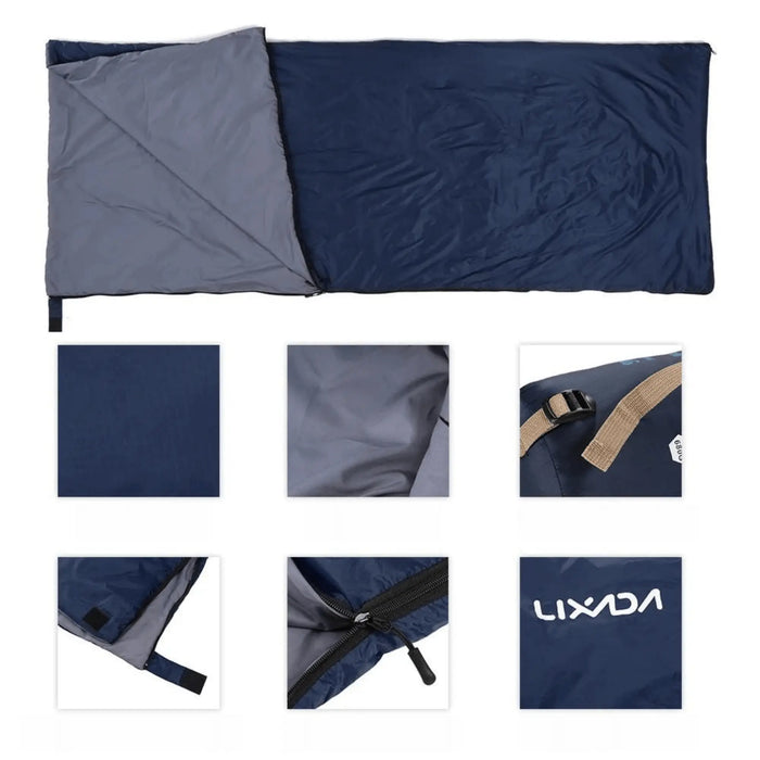 Sac de couchage ultraléger, 190x75cm, avec un garnissage en duvet naturel pour chaleur et confort, idéal pour la randonnée et le camping.