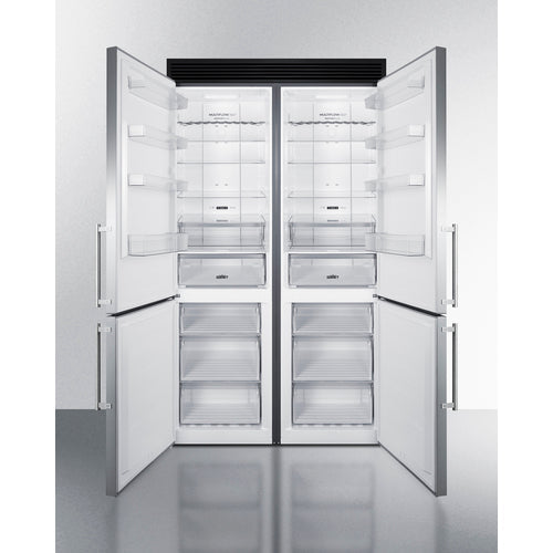 Summit 48" Wide Bottom Freezer Refrigerator Set FFBF181ES2KIT48