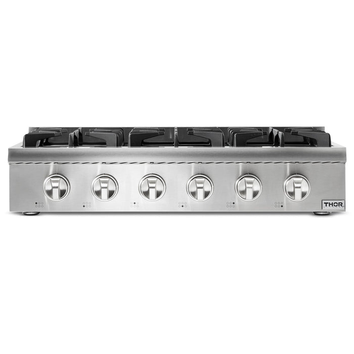 Thor Kitchen 36'' Professional Gas Range top in Stainless Steel HRT3618U