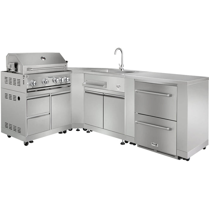Thor Kitchen Outdoor Kitchen Sink Cabinet in Stainless Steel MK01SS304