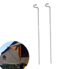 Lot de 2 tiges de rechange en acier pour tente de toit - 89 cm - Ø 5 mm - Compatibles souples et rigides