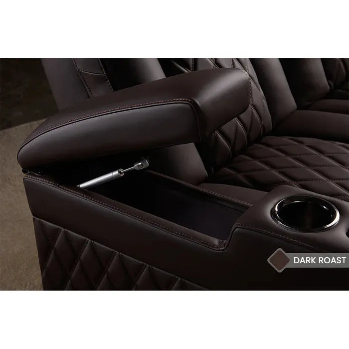 Valencia Tuscany Luxury Console Home Theater Seating Row of 3
