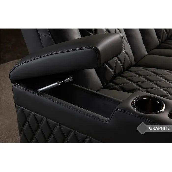 Valencia Tuscany Luxury Console Home Theater Seating Row of 3