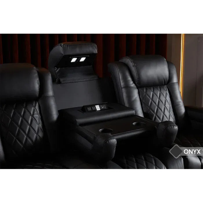 Valencia Tuscany Luxury Console Home Theater Seating Row of 3