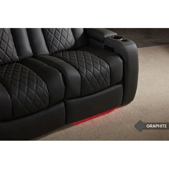 Valencia Tuscany Luxury Console Home Theater Seating Row of 3