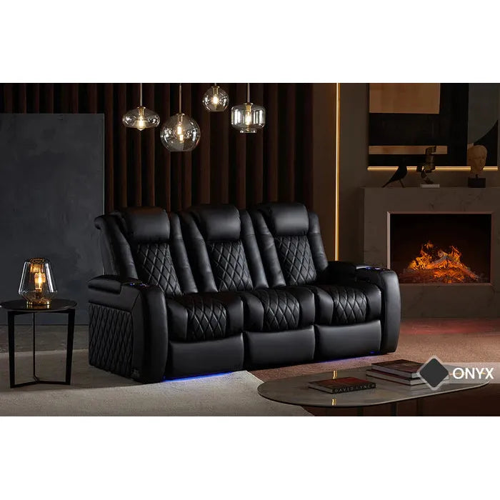 Valencia Tuscany Luxury Console Home Theater Seating Row of 3