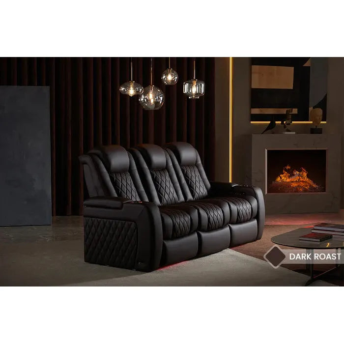 Valencia Tuscany Luxury Console Home Theater Seating Row of 3