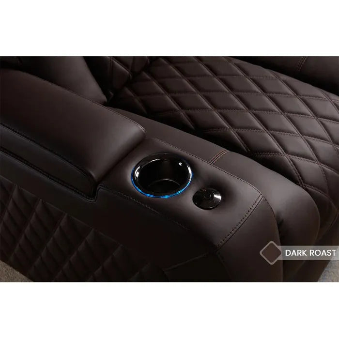 Valencia Tuscany Luxury Console Home Theater Seating Row of 3