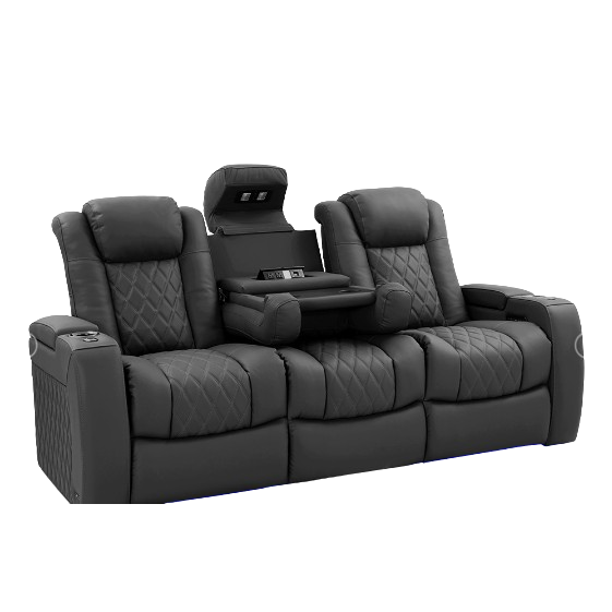 Valencia Tuscany Luxury Console Home Theater Seating Row of 3