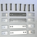 Kit Complet de Fixation Universelle pour Tente de Toit - 4 Plaques Aluminium + Vis Incluses