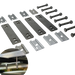 Kit Complet de Fixation Universelle pour Tente de Toit - 4 Plaques Aluminium + Vis Incluses
