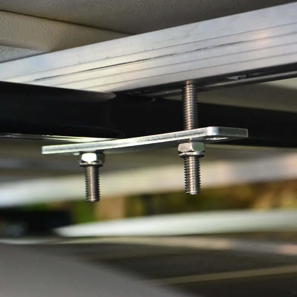 Kit Complet de Fixation Universelle pour Tente de Toit - 4 Plaques Aluminium + Vis Incluses