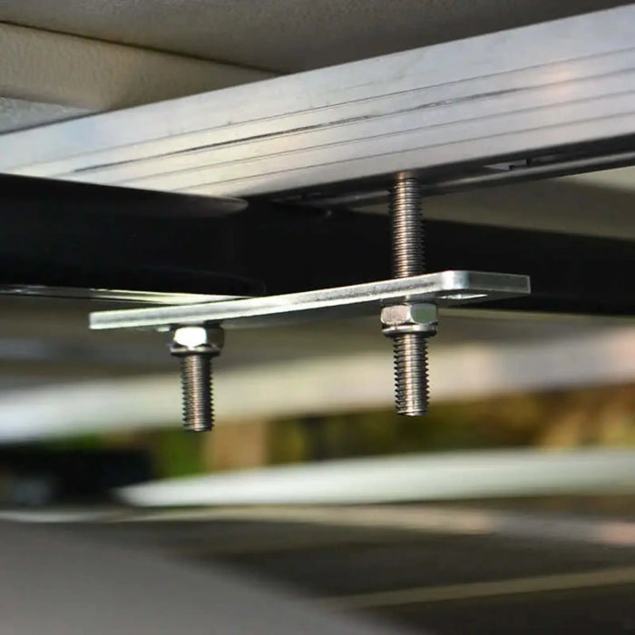 Kit Complet de Fixation Universelle pour Tente de Toit - 4 Plaques Aluminium + Vis Incluses