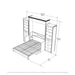 Murphy Bed With Desk & 2 Storage Cabinets, Full Size Coventry Walnut by Leto Muro