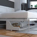 Horizontal Murphy Bed with Desk, Queen Size, White | Leto Muro