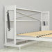 Horizontal Murphy Bed with Desk, Queen Size, White | Leto Muro