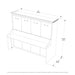 Horizontal Murphy Bed with Desk, Queen Size, White | Leto Muro