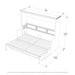 Horizontal Murphy Bed with Desk, Queen Size, White | Leto Muro