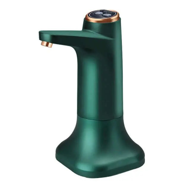 Robinet électrique de camping vert avec système USB, idéal pour van aménagé, caravane, et cuisine. Accessoire polyvalent et adaptable.