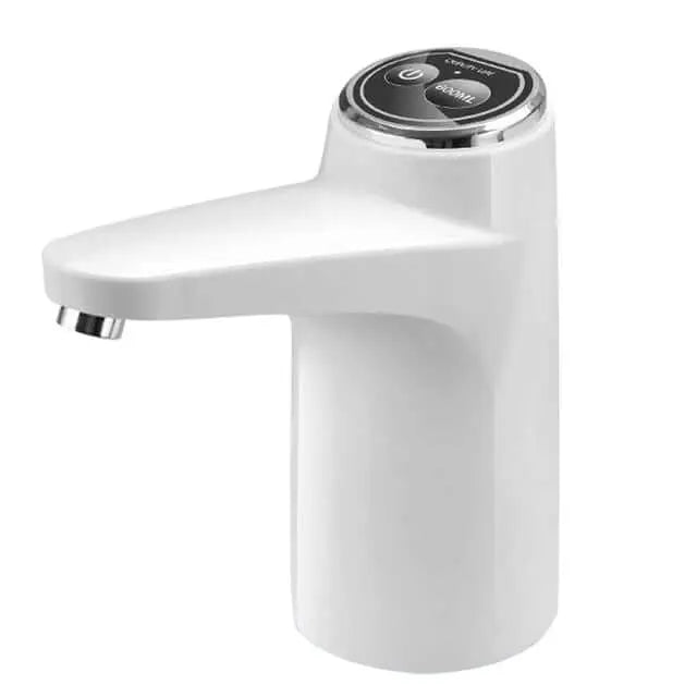 Robinet électrique de camping avec USB, blanc, pour vans, caravanes et cuisines. Installation facile, 3 couleurs, 2 formats disponibles.