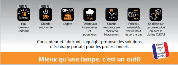 Lampe frontale LAGOLIGHT BXR1.0